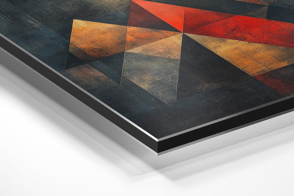 Abstract Red and Gold Triangles