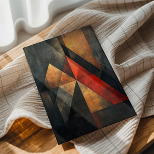 Abstract Red and Gold Triangles