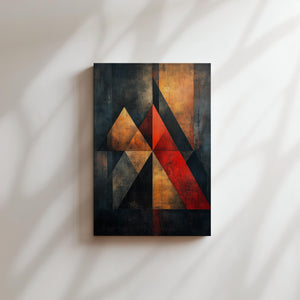 Abstract Red and Gold Triangles