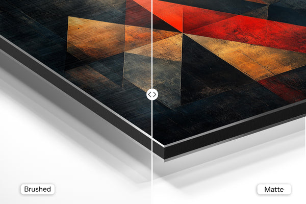 Abstract Red and Gold Triangles