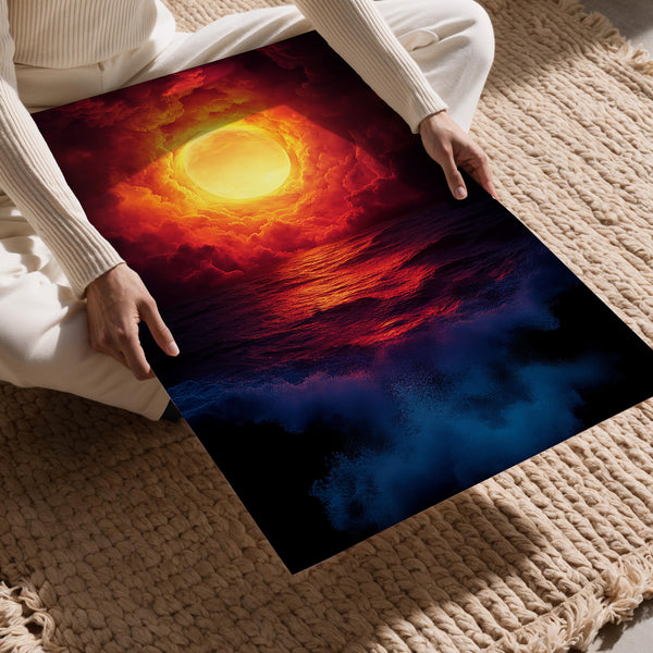 Fiery Solar Seascape