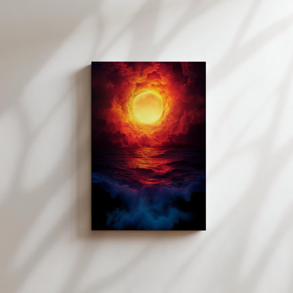 Fiery Solar Seascape