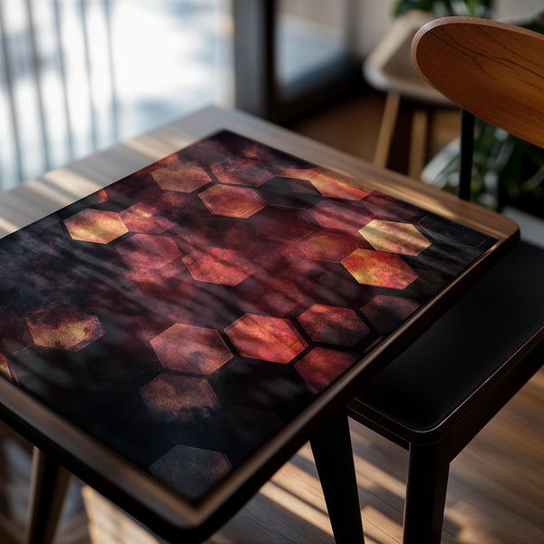 Fiery Honeycomb Pattern