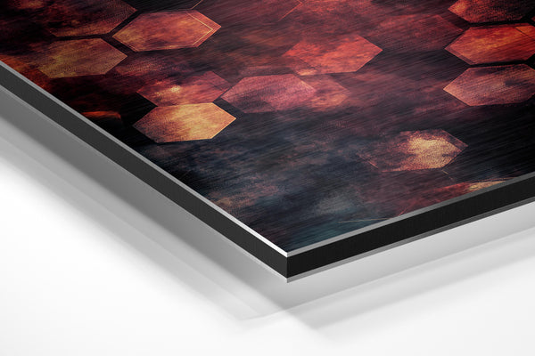 Fiery Honeycomb Pattern