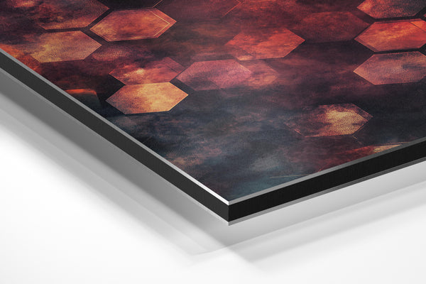 Fiery Honeycomb Pattern