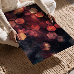 Fiery Honeycomb Pattern