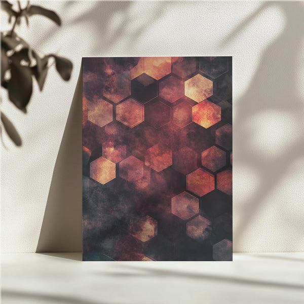 Fiery Honeycomb Pattern