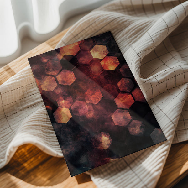 Fiery Honeycomb Pattern