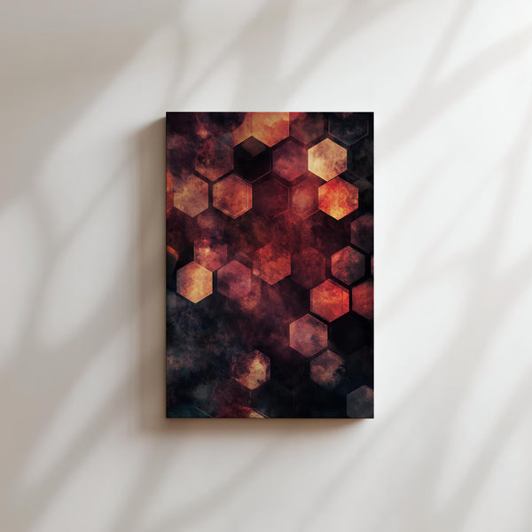 Fiery Honeycomb Pattern