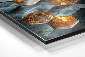 Glowing Amber Honeycomb