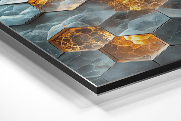 Glowing Amber Honeycomb