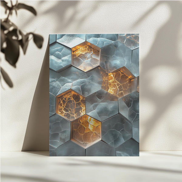 Glowing Amber Honeycomb