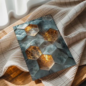 Glowing Amber Honeycomb