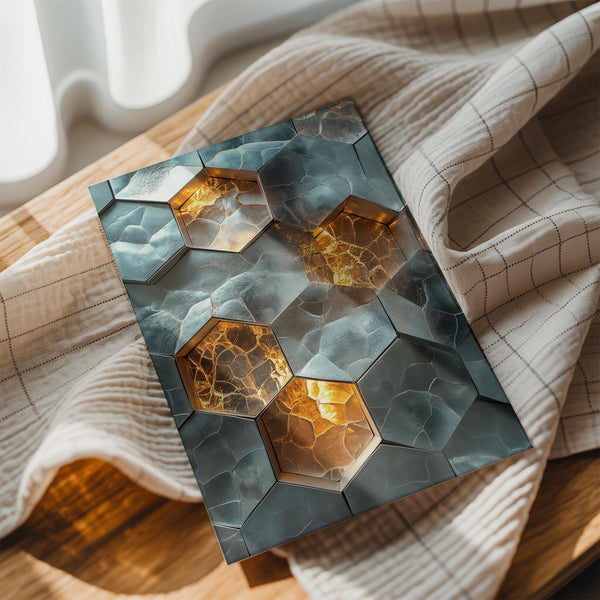 Glowing Amber Honeycomb