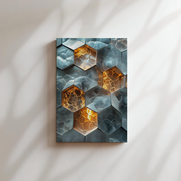 Glowing Amber Honeycomb