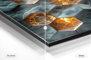 Glowing Amber Honeycomb