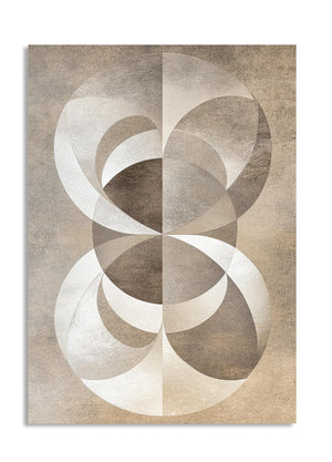 Abstract geometric design on a beige background, as a premium aluminum metal print from GoMetalPrint.

