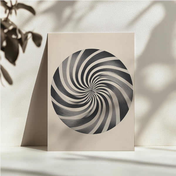 Black and White Spiral Focus