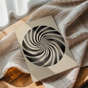 Black and White Spiral Focus