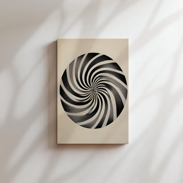 Black and White Spiral Focus