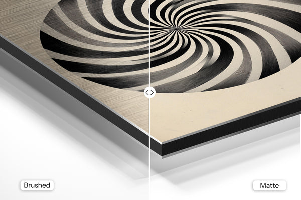 Black and White Spiral Focus