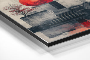 Red Sun & Concrete Stairs