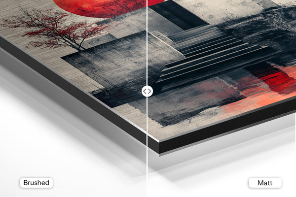 Red Sun & Concrete Stairs