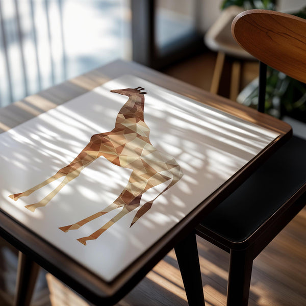 Geometric Giraffe Art