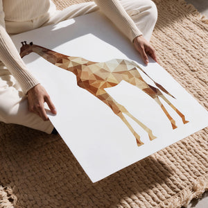 Geometric Giraffe Art