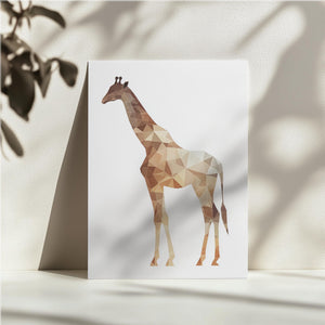 Geometric Giraffe Art