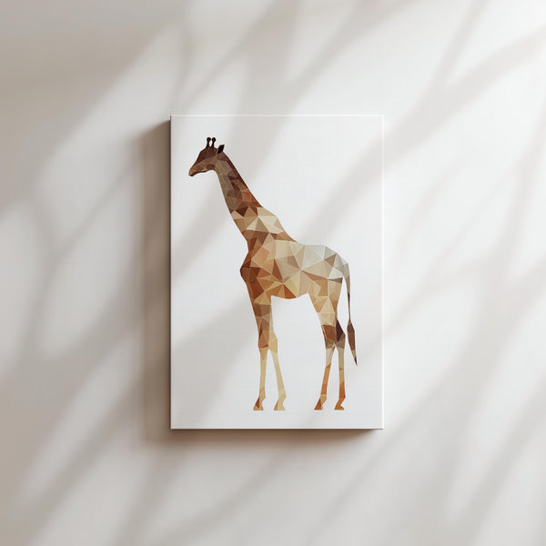 Geometric Giraffe Art