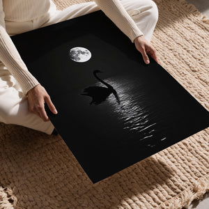Swan and Moon Reflection
