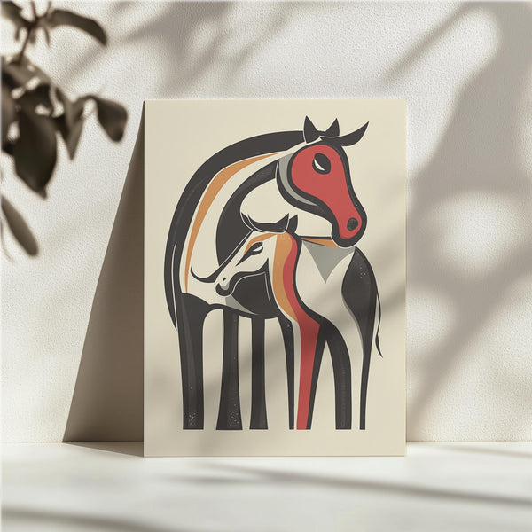 Abstract Horse Duo