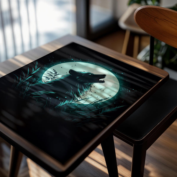 Howling Wolf in Moonlight