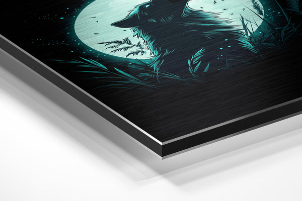 Howling Wolf in Moonlight