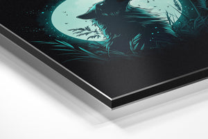 Howling Wolf in Moonlight