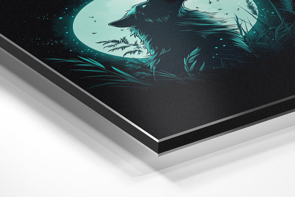 Howling Wolf in Moonlight