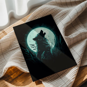 Howling Wolf in Moonlight