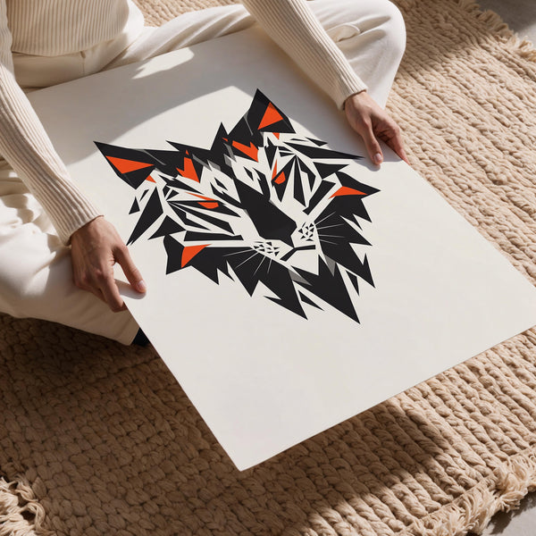 Geometric Tiger Face