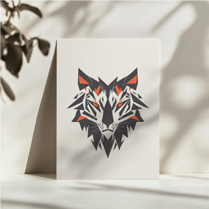 Geometric Tiger Face