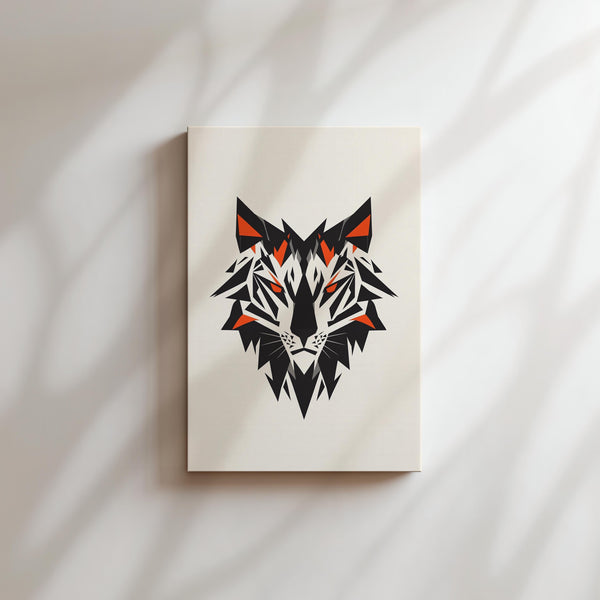 Geometric Tiger Face