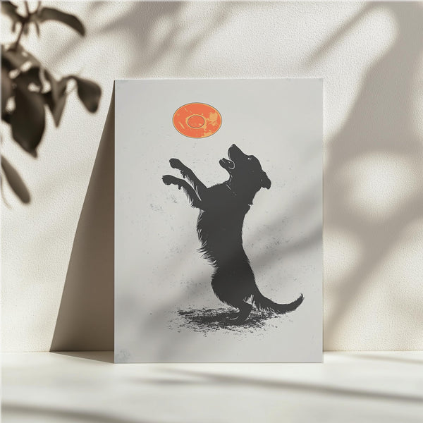 Playful Dog with Frisbee