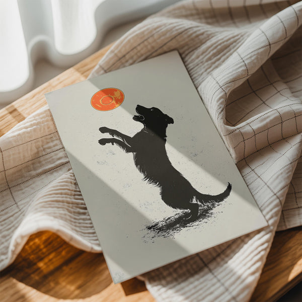 Playful Dog with Frisbee