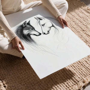 Wolf and Horse Sketch