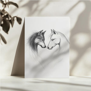 Wolf and Horse Sketch