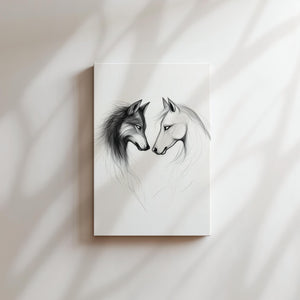 Wolf and Horse Sketch