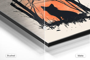 Fox Silhouette in Forest