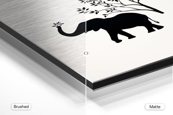 Elephant Silhouette with Nature