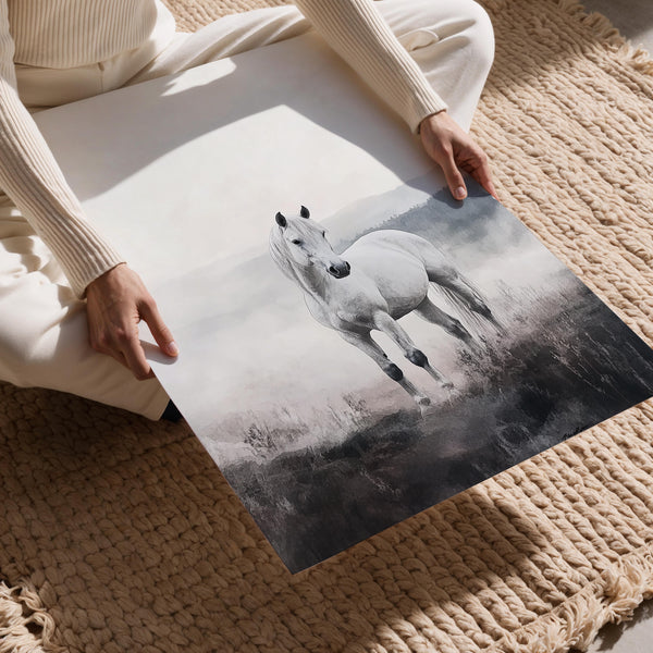White Horse in Mist