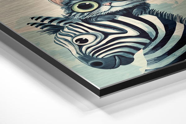 Quirky Cat and Zebra